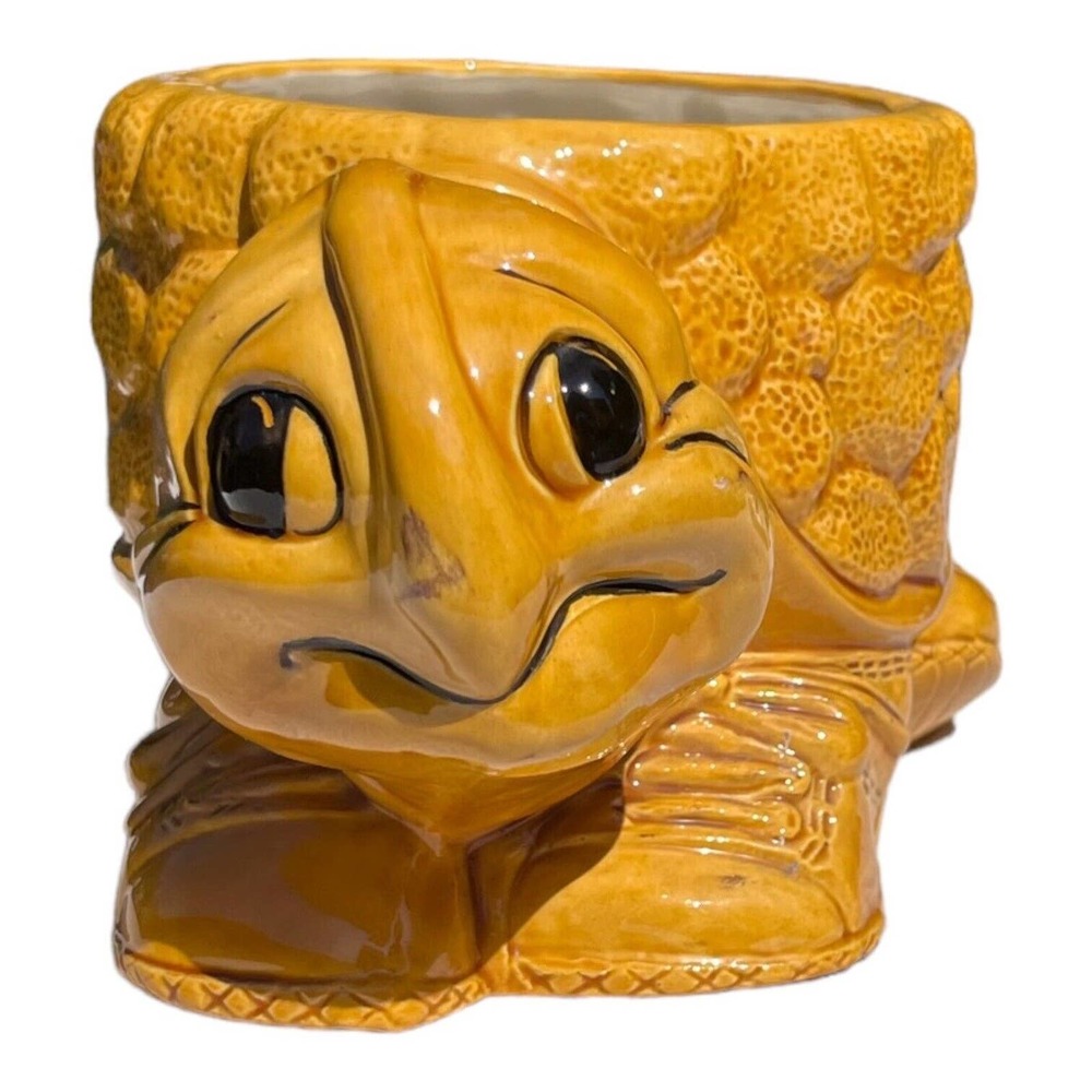 1977 MCM Pottery Planter Turtle Tortoise Anthropomorphic‎ Sneakers Hand Painted